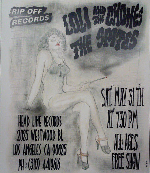 HEADLINE FLYER - LOLI & THE CHONES / THE SPITES (COLOR)