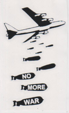 RUBOFF STICKER - NO MORE WAR (BANKSY DESIGN)