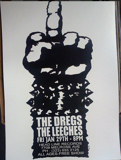 HEADLINE FLYER - DREGS / LEECHES