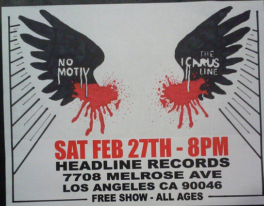 HEADLINE FLYER - NO MOTIV / ICARUS LINE (COLOR)