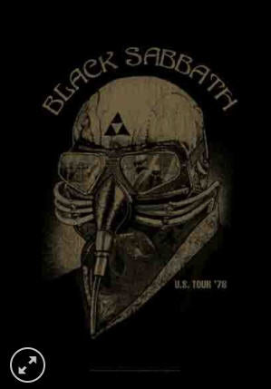 BLACK SABBATH - US TOUR 1978 FABRIC FLAG BANNER