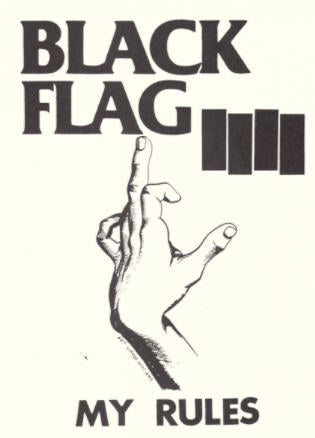 BLACK FLAG - MY RULES STICKER
