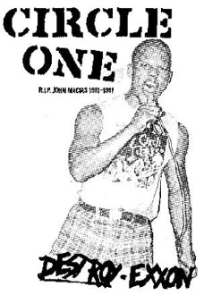 CIRCLE ONE - DESTROY EXXON BACK PATCH