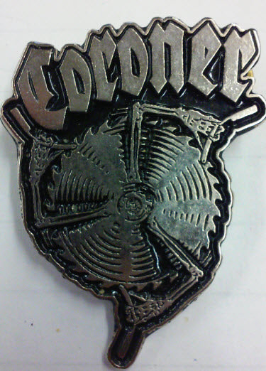 CORONER - LOGO (BLADE) METAL PIN