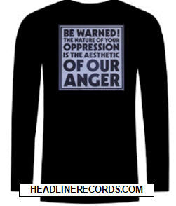 CRASS - BE WARNED LONG SLEEVE TEE SHIRT