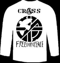 CRASS - FREEDOM & PEACE LONG SLEEVE TEE SHIRT