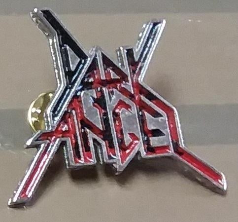 DARL ANGEL - RED WORDS METAL PIN