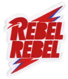 DAVID BOWIE - REBEL REBEL REBEL EMBROIDERED PATCH