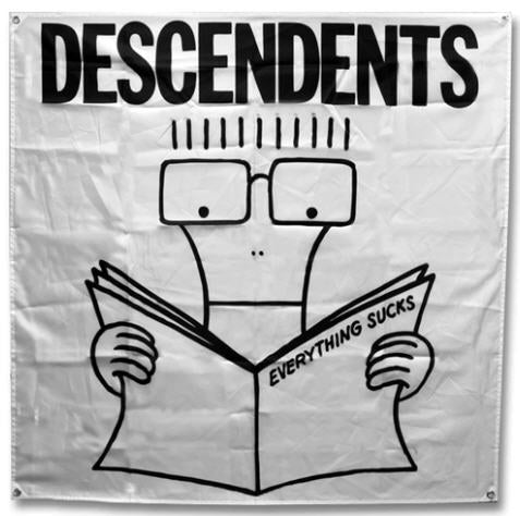 DESCENDENTS - EVERYTHING SUCKS FABRIC FLAG BANNER