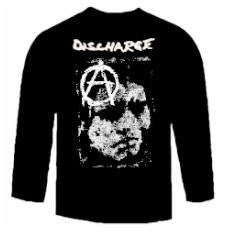 DISCHARGE - FACE LONG SLEEVE TEE SHIRT