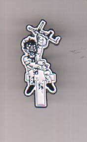 SUBHUMANS - RELIGIOUS WAR ENAMEL PIN BADGE