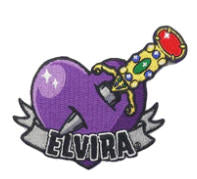 ELVIRA - COMIC DAGGER EMBROIDERED PATCH