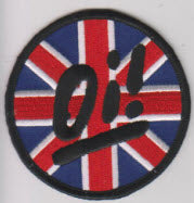 EMBROIDERED PATCH - OI WITH UK FLAG