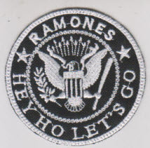 RAMONES - HEY HO LET'S GO (BLACK & WHITE) EMBROIDERED PATCH