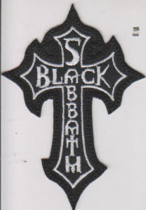 BLACK SABBATH - CROSS CUT OUT EMBROIDERED PATCH