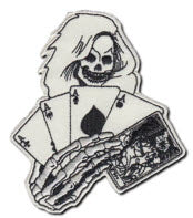 SAMHAIN - CARDS (DEATH DEALER) DIE CUT OUT PATCH