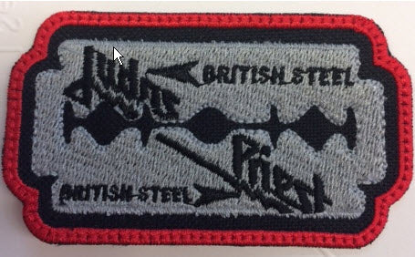JUDAS PRIEST - BRITISH STEEL (RAZOR) CUT OUT EMBROIDERED PATCH