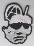 DISCHARGE - FACE WITH A EMBROIDERED PATCH