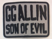 GG ALLIN - SON OF EVIL EMBROIDERED PATCH