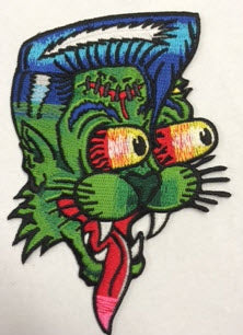 EMBROIDERED PATCH - ZOMBIE CAT PATCH