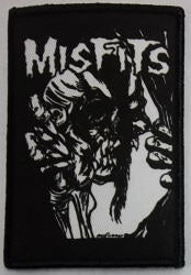 MISFITS - PUSHEAD EYEBALL (B/W) EMBROIDERED PATCH