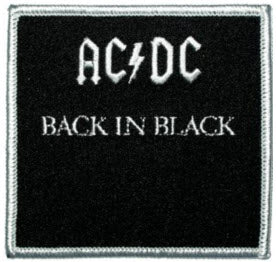 AC/DC - BACK IN BLACK EMBROIDERED PATCH