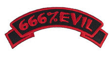 EMBROIDERED PATCH - ARCH 666% EVIL PATCH