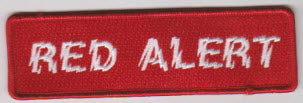 RED ALERT - RED ALERT EMBROIDERED PATCH