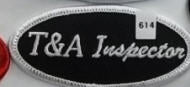 EMBROIDERED PATCH - T&A INSPECTOR PATCH