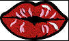 EMBROIDERED PATCH - FULL RED LIP