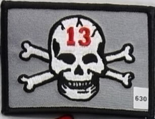 EMBROIDERED PATCH - SKULL 13 PATCH