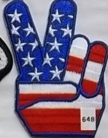 EMBROIDERED PATCH - US PEACE FINGERS PATCH