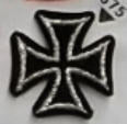 EMBROIDERED PATCH - IRON CROSS SMALL BLACK PATCH