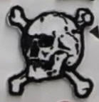 EMBROIDERED PATCH - SKULL CROSS BONES SMALL PATCH (SET)