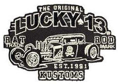 LUCKY 13 - RAT ROD EMBROIDERED PATCH