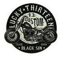 LUCKY 13 - BLACK SIN EMBROIDERED PATCH