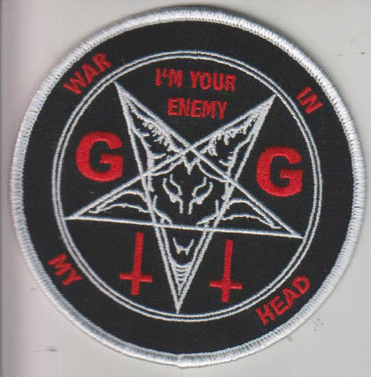 GG ALLIN - WAR IN MY HEAD EMBROIDERED PATCH