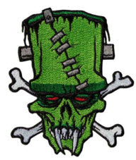 TOXIC TOONS FRANKIE CROSSBONES EMBROIDERED PATCH