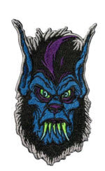 TOXIC TOONS WOLFIE EMBROIDERED PATCH