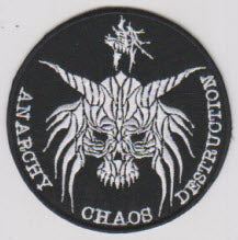 CROW  - ANARCHY CHAOS DESTRUCTION EMBROIDERED PATCH