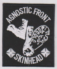 AGNOSTIC FRONT - SKINHEAD EMBROIDERED PATCH