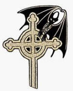 EMBROIDERED PATCH - CROSS WITH BAT PATCH