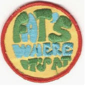 EMBROIDERED PATCH - FAT'S WHERE IT'S AT PATCH