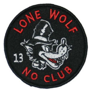 EMBROIDERED PATCH - LONE WOLF NO CLUB