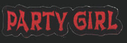 EMBROIDERED PATCH - PARTY GIRL CUT OUT