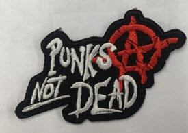 EMBROIDERED PATCH - PUNKS NOT DEAD COLOR PATCH