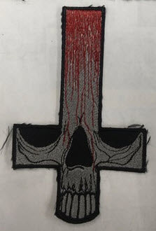 EMBROIDERED PATCH - SKULL CROSS PATCH
