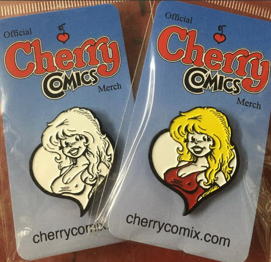 LARRY WELZ - CHERRY ENAMEL PIN BADGE