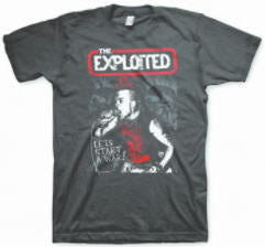 EXPLOITED - LET'S START A WAR (WATTIE) TEE SHIRT