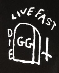 GG ALLIN - LIVE FAST & DIE TATTOO PATCH